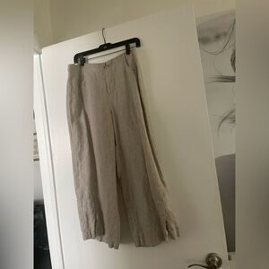 Philippe Adec Light greyish linen pants.